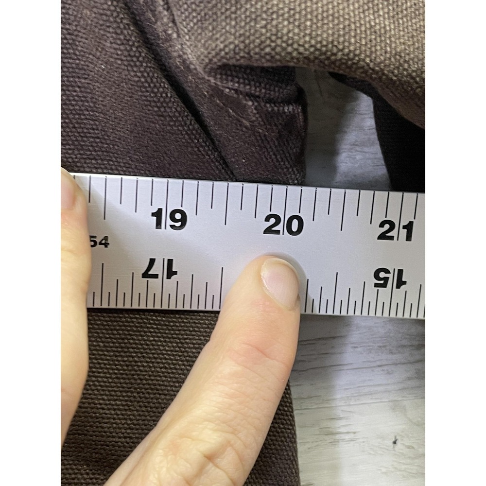 Carhartt Jacket Womens L Brown Canvas Insulated Lined Full Zip Pockets WJ022 DKB - Picture 5 of 10
